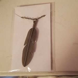 Brass Feather Necklace